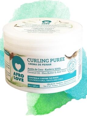 Afro Love Curling Puree Coconut Shea Curl Cream Natural Kinky Karité Sábila NEW